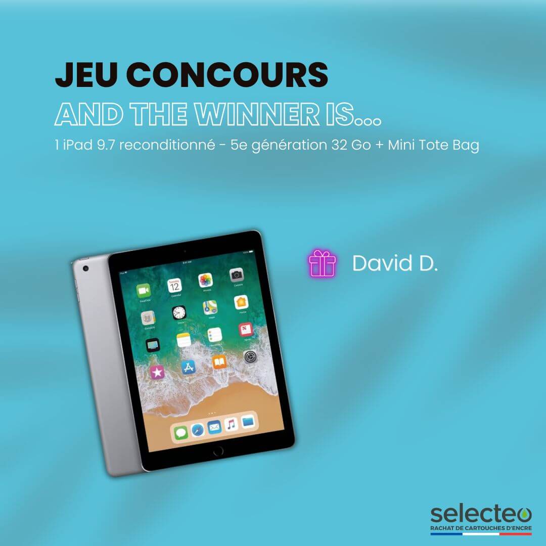 David remporte un iPad pour le concours de rentrée Selecteo